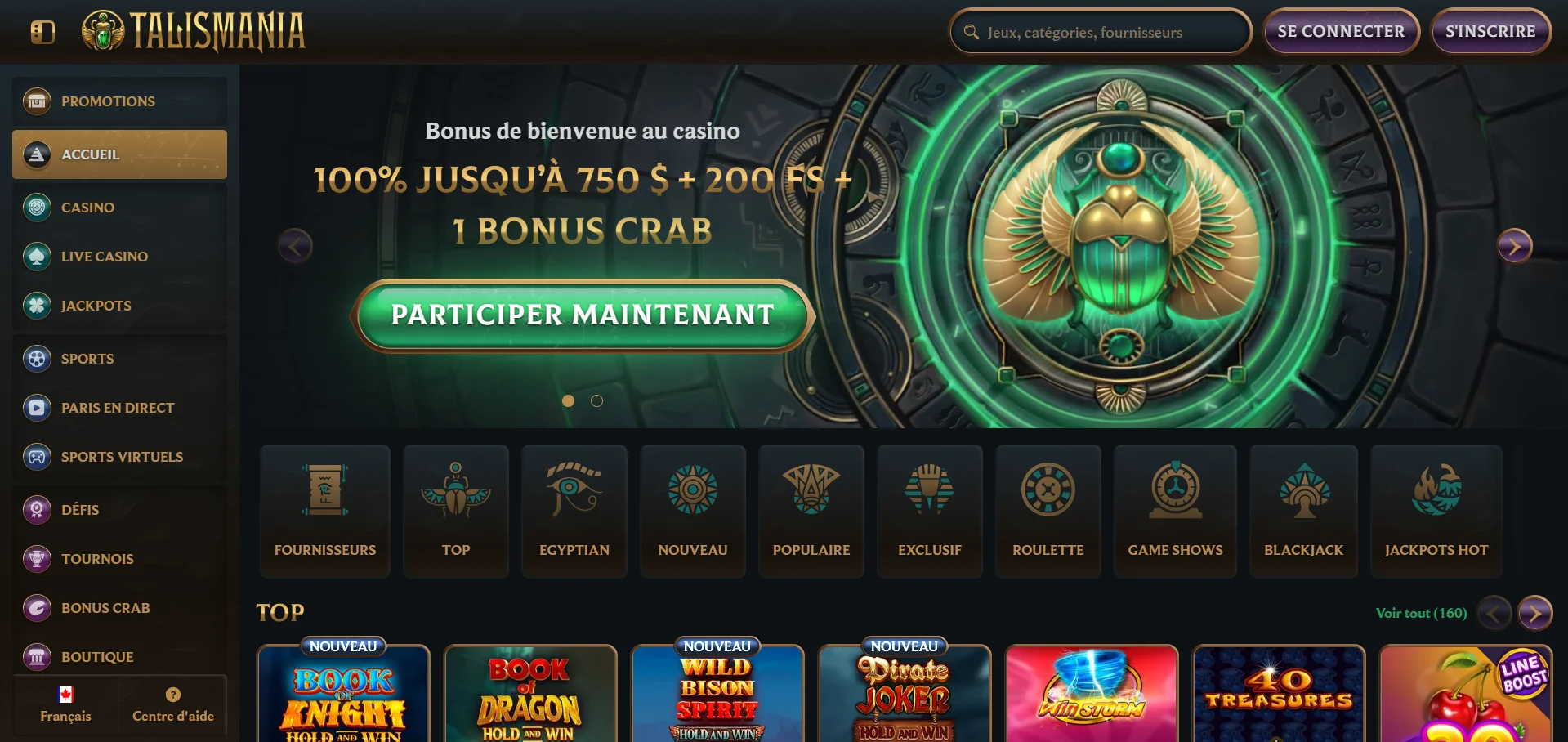 Talismania casino en ligne France